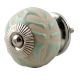 Sage Green Etched Ceramic Floral Cabinet Knob Online 